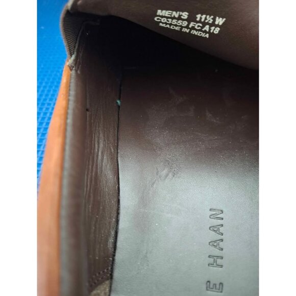 Cole Haan Mens 11.5W Slip-On Leather Loafers Brown Casual Shoes Made In India - Picture 2 of 7